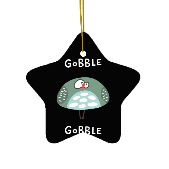 Gobble Gobble Strange Bird Ceramic Ornaments