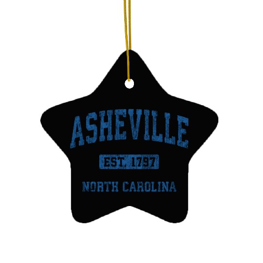 Asheville North Carolina Athletic Sports Ceramic Ornaments