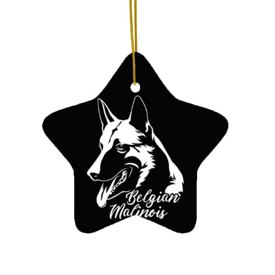 Belgian Malinois Ceramic Ornaments