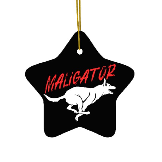 Maligator Belgian Malinois Ceramic Ornaments
