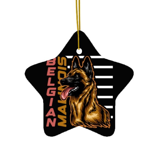 Belgian Malinois Ceramic Ornaments