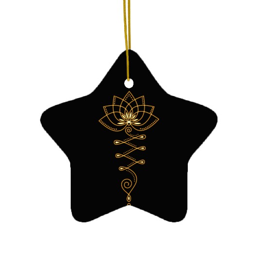 Lotus Unalome Yoga Meditation Zen Buddhism Ceramic Ornaments