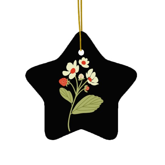 Strawberry Berry Ceramic Ornaments