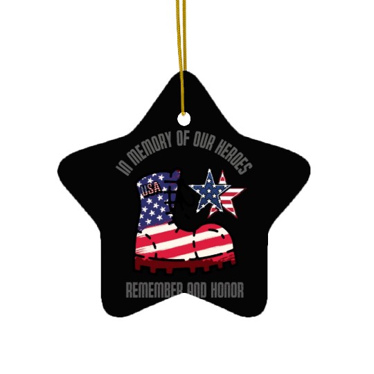 God bless America the land of the free Ceramic Ornaments