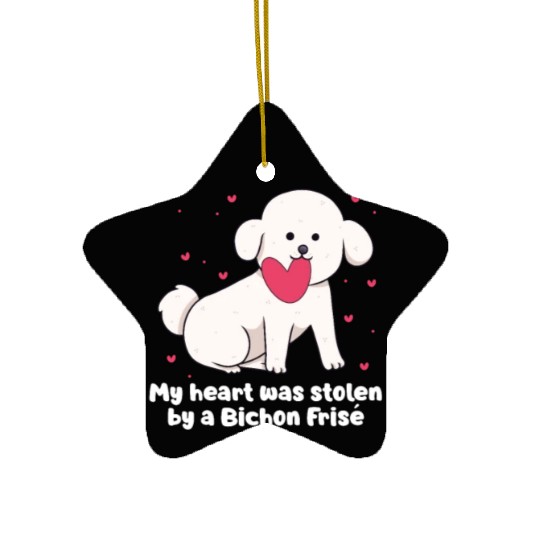 My Heart Was Stolen By A Bichon Frise Ceramic Ornaments