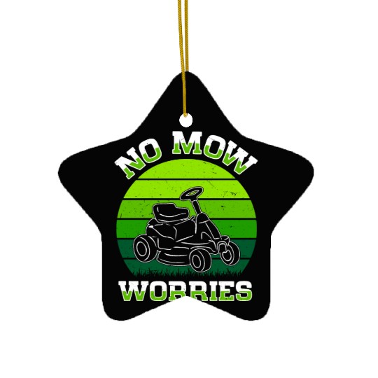 Lawn Mowing Lawn Mower Gardener Gardening Ceramic Ornaments
