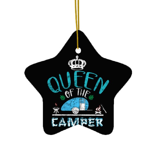 Queen Of The Camper Camg Ceramic Ornaments