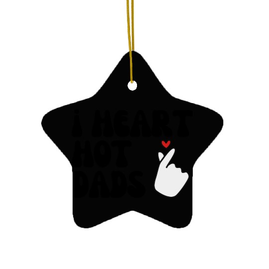 Heart Ceramic Ornaments, I Love Hot Dad Ceramic Ornaments, Summer Hot dad