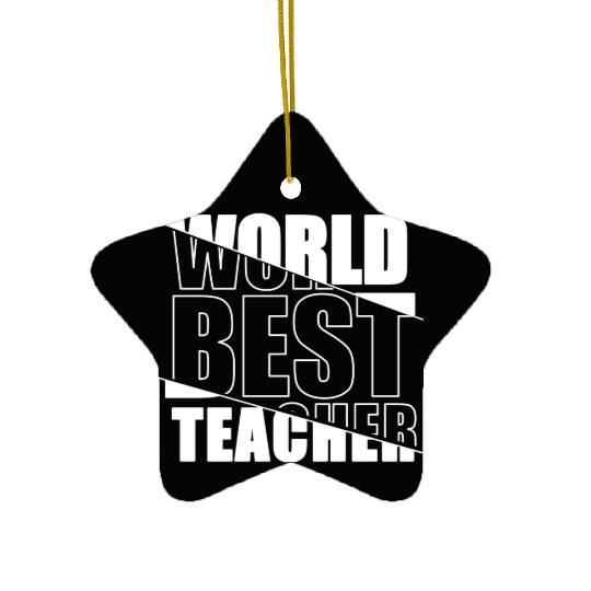 World Best Teacher Ceramic Ornaments