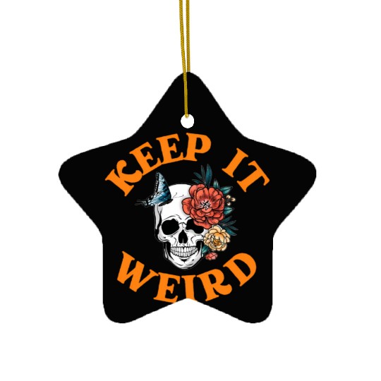 Keep It Weird Morbid Halloween Ceramic Ornaments