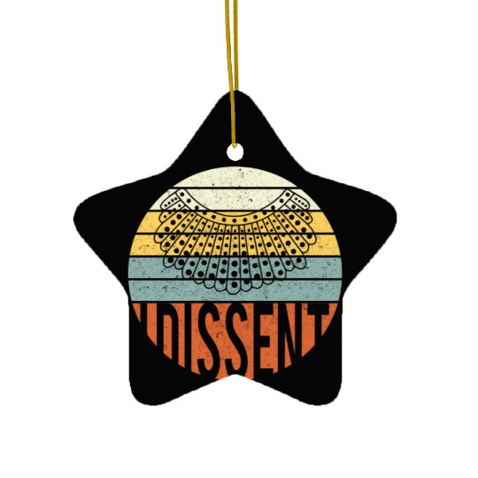 I Dissent Quote Ceramic Ornaments