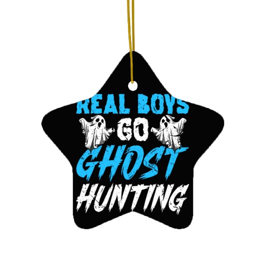 Paranormal Investigator Boys Ghost Hunting Ceramic Ornaments