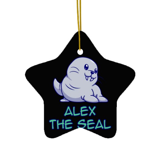 Alex The Seal Ceramic Ornaments