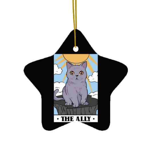 The Ally Cat Sunny LGBT Pride Month Feline LGBT Ceramic Ornaments