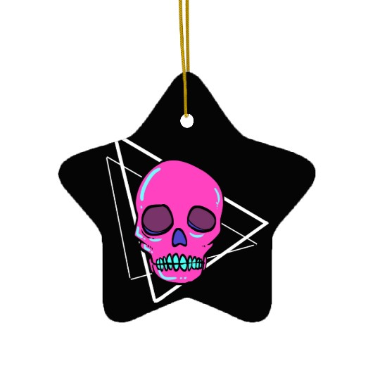 Dead Inside Skull Artist Gift Ceramic Ornaments