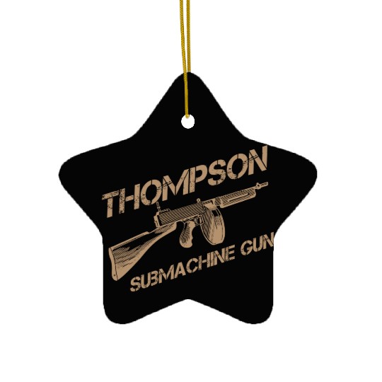 Thompson Submachine Gun | World War 2 Weapon Ceramic Ornaments