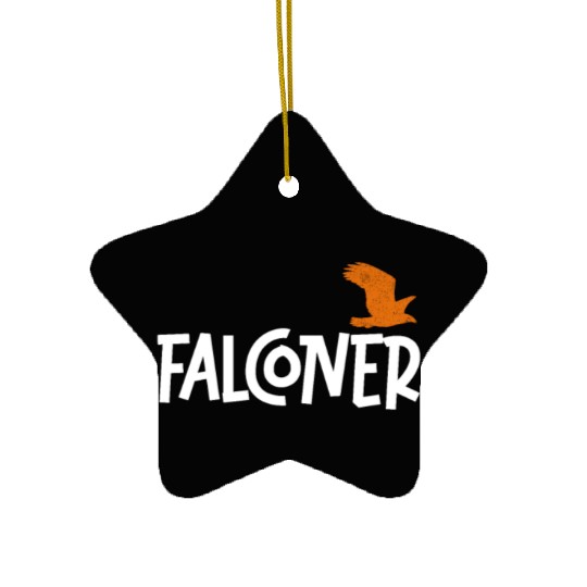 Falconry Bird Falcon Hunting Falconer Ceramic Ornaments