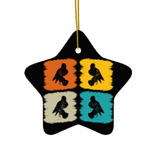 Falconry Bird Falcon Hunting Falconer Ceramic Ornaments