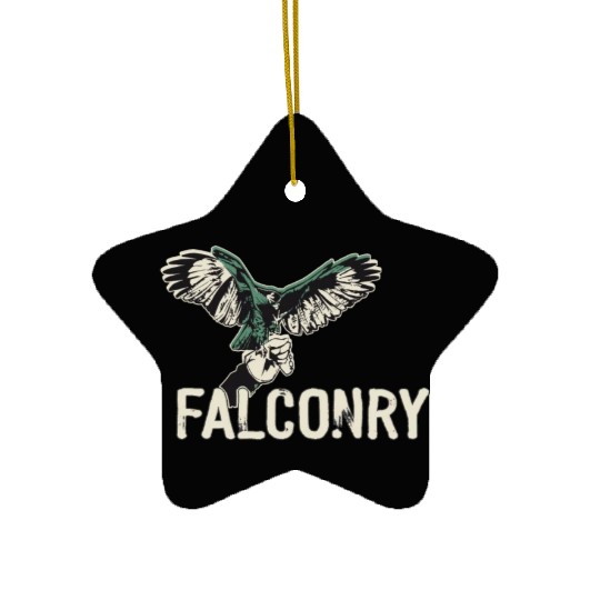 Falconry Bird Falcon Hunting Falconer Ceramic Ornaments