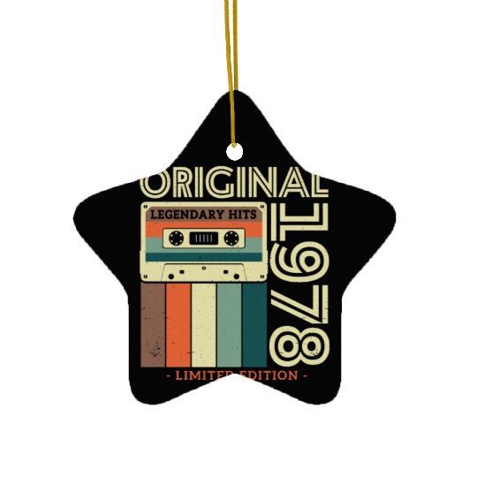 Vintage 1978 Birthday Gift Ceramic Ornaments