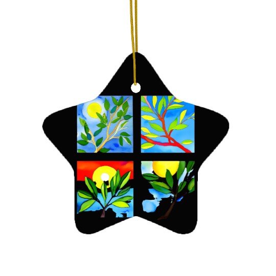 Laughing Olive Branch - Sustainable Harmony Ceramic Ornaments