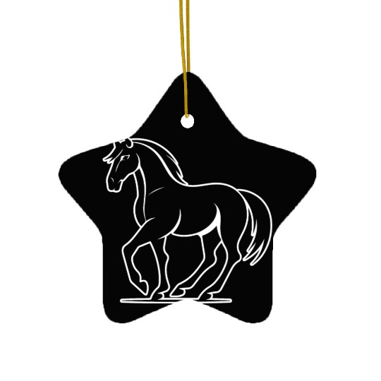 Horse Equine Pony Ceramic Ornaments