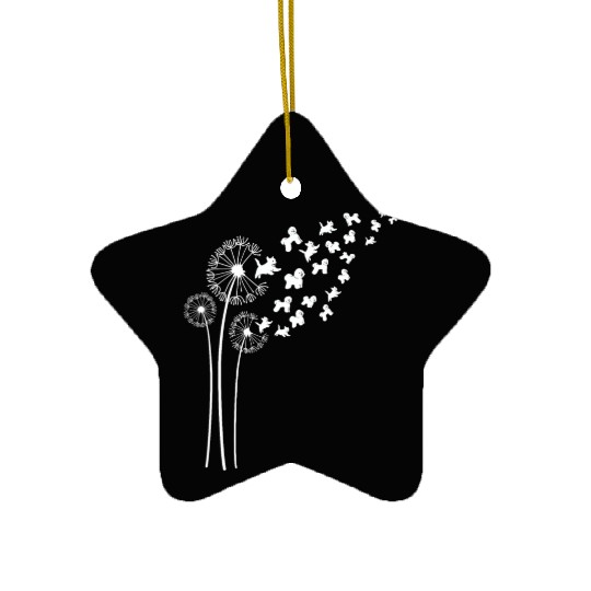 Bichon Frise Dandelion Flower For Dandelions Ceramic Ornaments