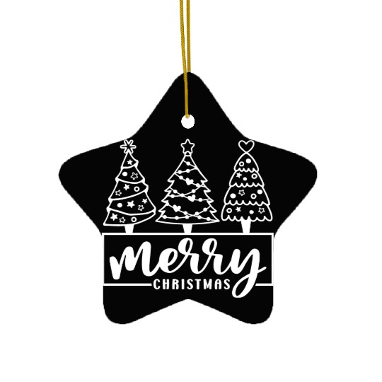 Merry Christmas - Christmas Tree Ceramic Ornaments
