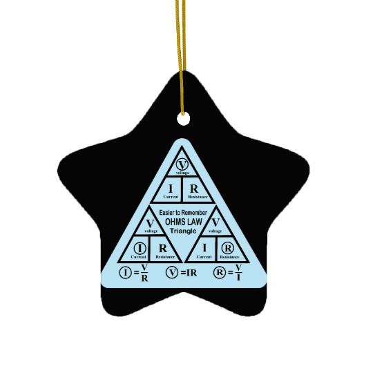 ohms Law formulas triangle Electrical engineering Ceramic Ornaments