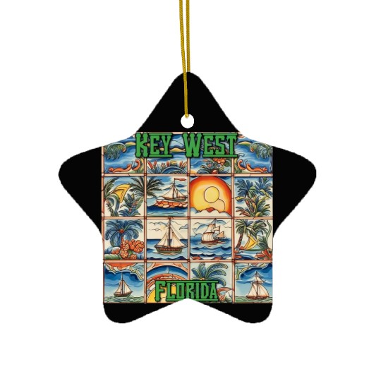 Key West Folk Art Ceramic Ornaments