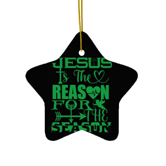 Jesus Is The Reason For The Season Happy Easter Ceramic Ornaments