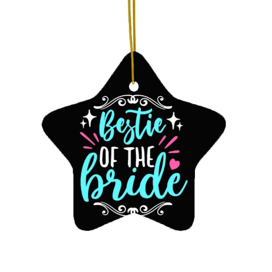 Maid Of Honor Bestie Of The Bride Wedding Bridal Ceramic Ornaments