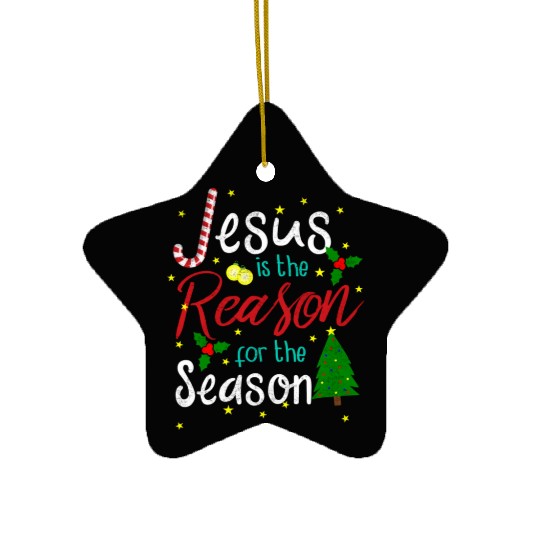 Jesus Is The Reason For The Season Ceramic Ornaments
