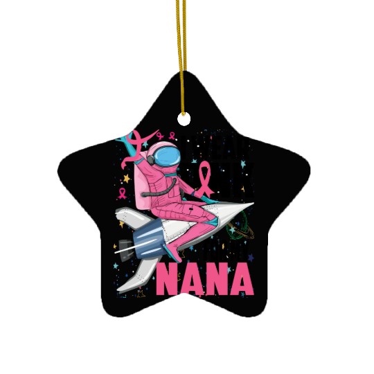 I Wear Pink For My Nana Breast Cancer Awareness Ceramic Ornaments