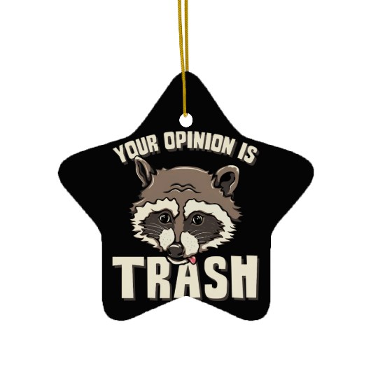 Raccoon Trash Panda Meme Garbage Humor Ceramic Ornaments