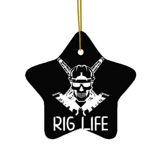 Oilfield Wife Roughneck Oil Drilling Frac crew Ceramic Ornaments