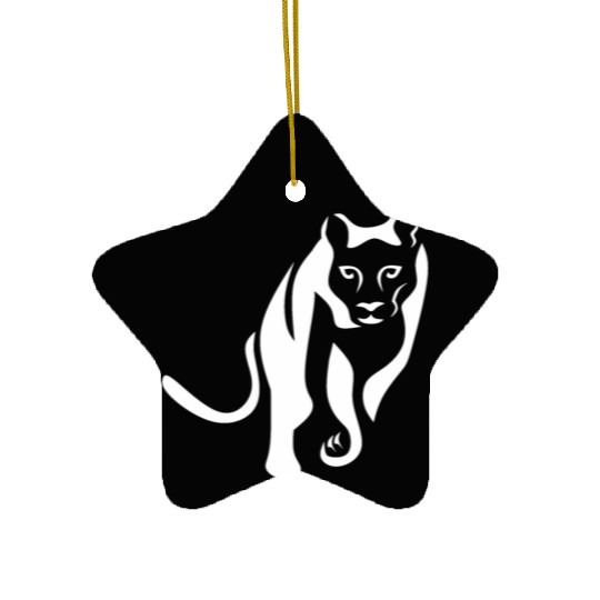 White Leo Lioness Queen of the Nile Ceramic Ornaments