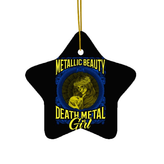 Goth Rock Satan Girl Woman Festivals Death Metal Ceramic Ornaments