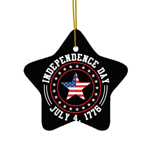 Independence Day 4 July 1776 USA Patriotism Ceramic Ornaments