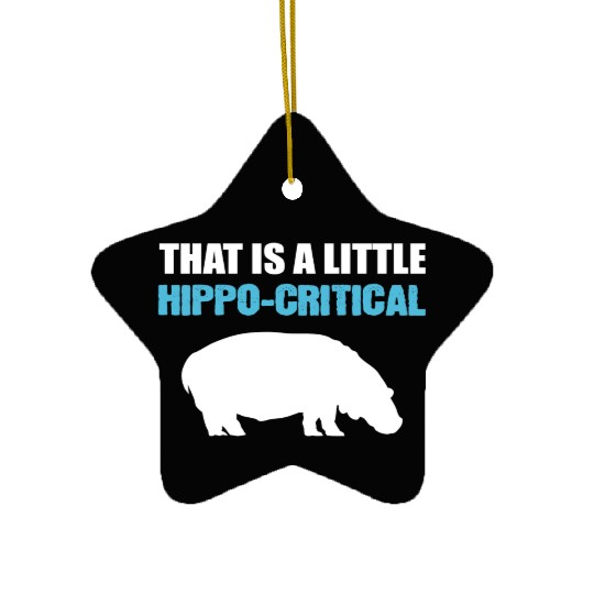 Little Hippo-Critical Zookeeper Or Animal Lover Gi Ceramic Ornaments