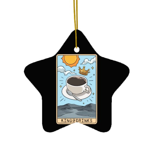 Tarot Card Reader Hot Coffee Drinker Caffeine Ceramic Ornaments