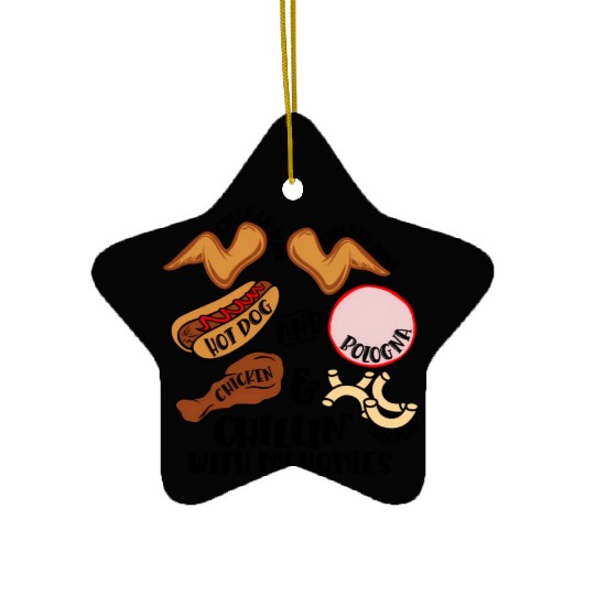 Chicken Wing Chicken Wing Hot Dog Bologna Viral So Ceramic Ornaments
