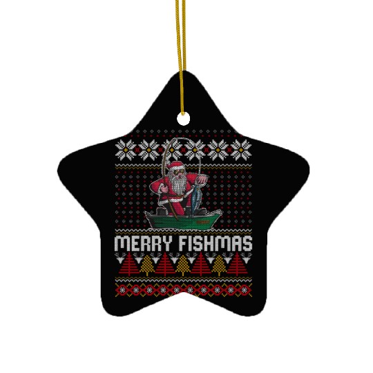 Merry Fishmas Ugly Ceramic Ornaments