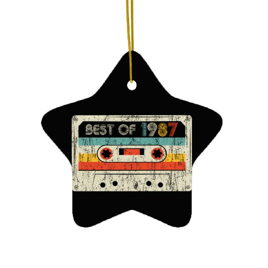 33rd Best Of 1987 Cassette Tape Ceramic Ornaments