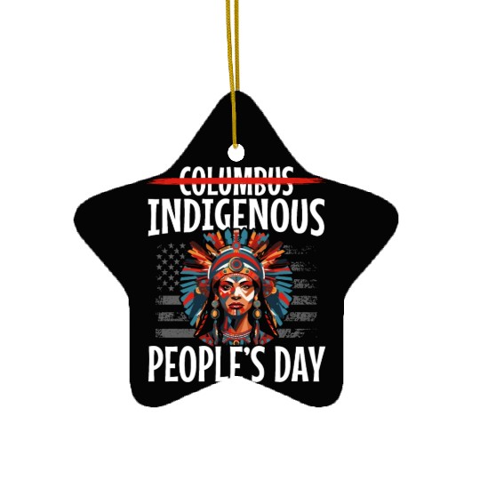 Aboriginal Indians Indigenous Native American Day Ceramic Ornaments