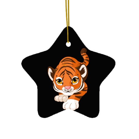 Tiger Love Ceramic Ornaments