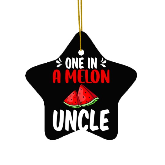 One In A Melon Uncle Watermelon Family Ceramic Ornaments