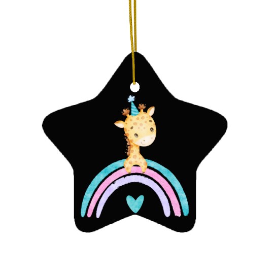 Cute Colorful Giraffe Ceramic Ornaments