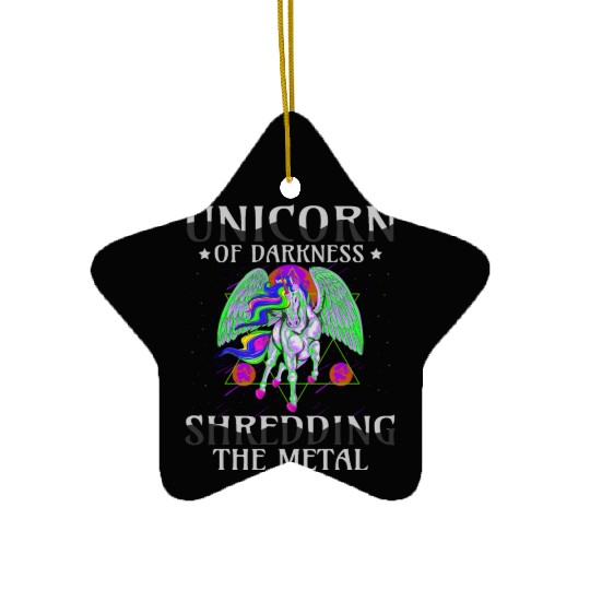 Goth Rock Satan Unicorn Festivals Death Metal Ceramic Ornaments