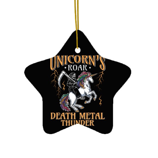Goth Rock Satan Unicorn Festivals Death Metal Ceramic Ornaments
